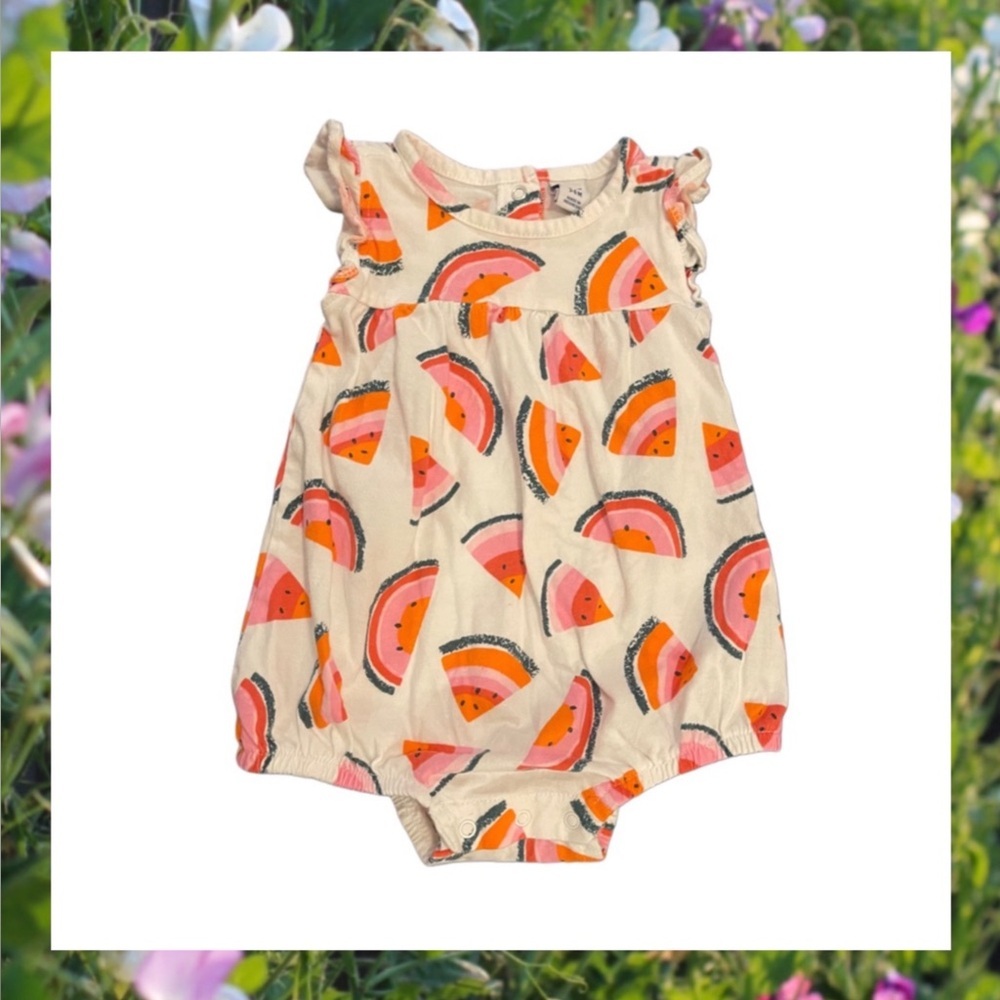 OLD NAVY Baby Outfit - Cream Color with Watermelon Print.